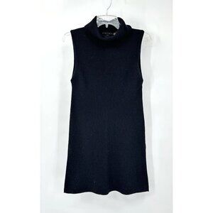 ALICE + OLIVIA turtleneck sweater tunic sleeveless wool cashmere knit black S